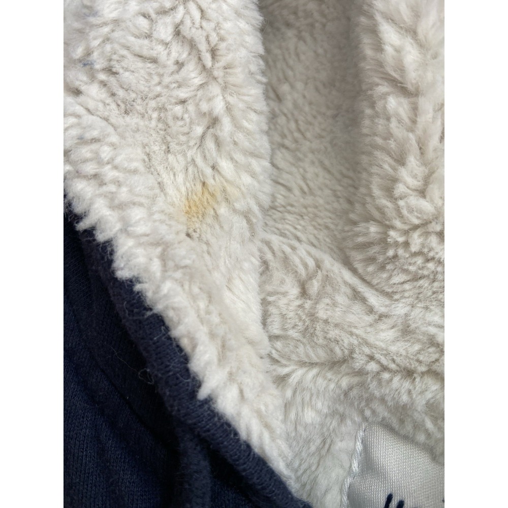 Y2K Hollister Sherpa Lined Zip‎ Up Hoodie Womens Size S Blue Logo Preppy 2000s - Picture 11 of 12